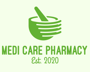 Green Natural Pharmacy logo design