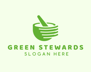 Green Natural Pharmacy logo design