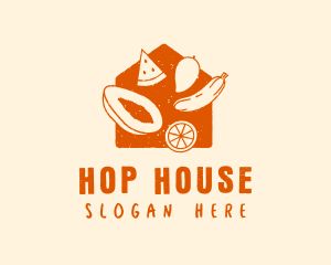 Tropical Fruit House logo design