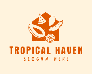 Tropical Fruit House logo design