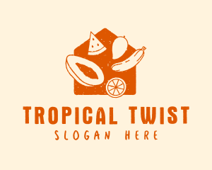 Tropical Fruit House logo design