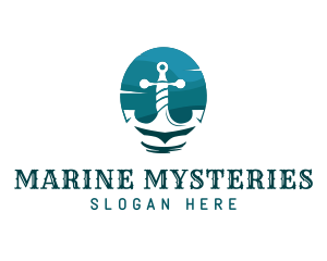 Marine Sailing Anchor logo design