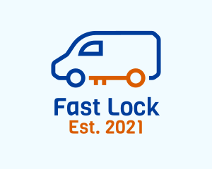 Van Key Locksmith logo design