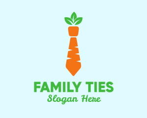 Carrot Veggie Necktie logo design