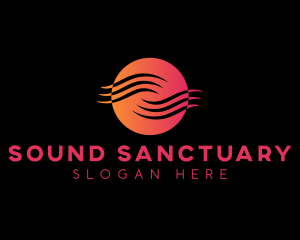 Sound Digital Audio Wave logo design