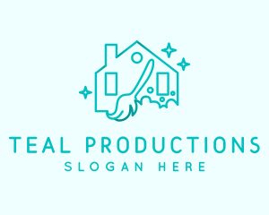 Teal Housekeeper Broom logo