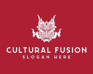 Cultural Demon Mask logo design