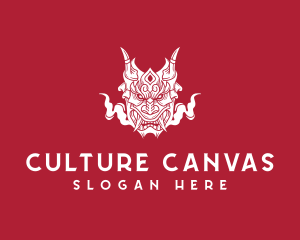 Cultural Demon Mask logo