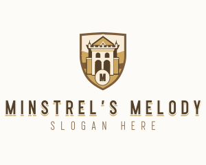 Medieval Castle Shield logo design