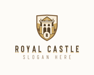 Medieval Castle Shield logo design