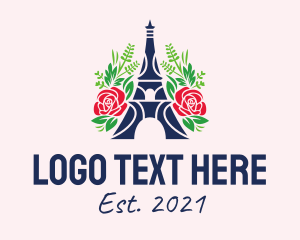 Floral Eiffel Tower  logo