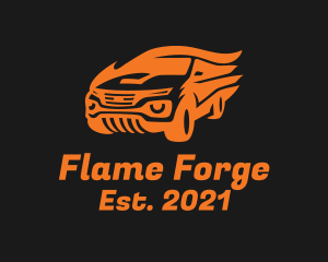 Fast Flame Car logo design