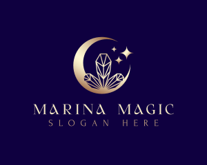 Moon Night Crystal logo design