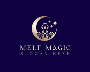 Moon Night Crystal logo design