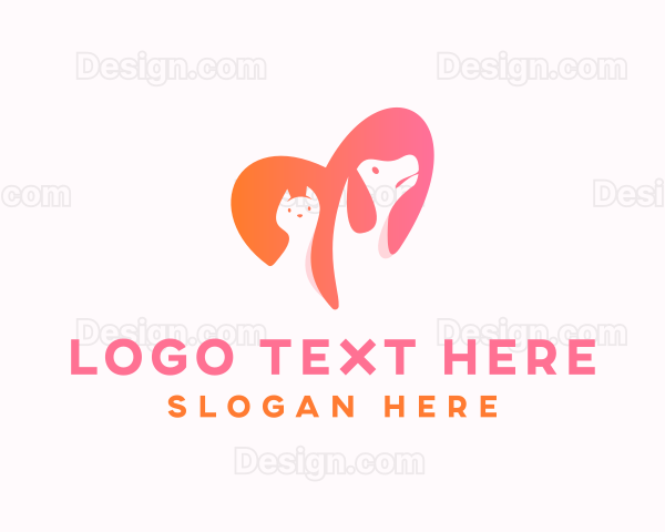 Gradient Pet Heart Logo