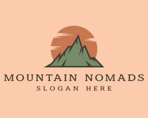 Mountain Sun Hiking logo design