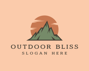 Mountain Sun Hiking logo design