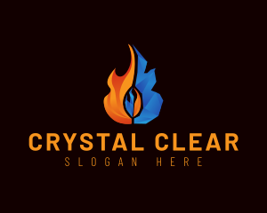 Ice Flame Fuel logo design