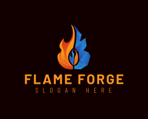 Ice Flame Fuel logo design