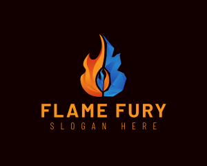 Ice Flame Fuel logo design