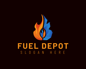 Ice Flame Fuel logo design