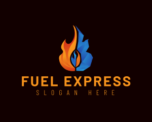 Ice Flame Fuel logo design