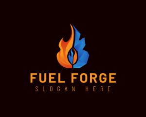 Ice Flame Fuel logo design