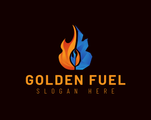 Ice Flame Fuel logo design