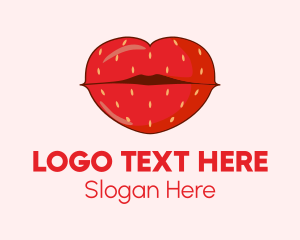 Red Strawberry Lips logo