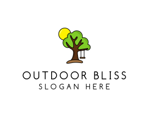 Tree Swing Summer logo design