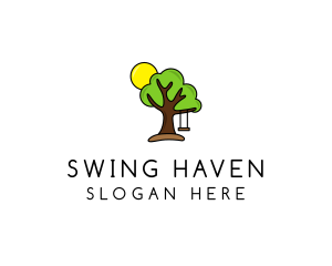 Tree Swing Summer logo design