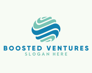 Global Wave Business logo design