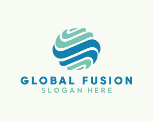 Global Wave Business logo design