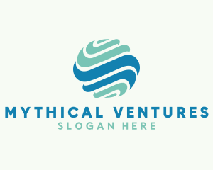 Global Wave Business logo design