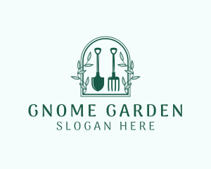 Gardening Shovel Pitchfork logo design