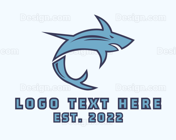 Blue Gaming Shark Logo