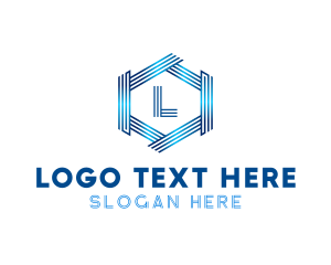 Industrial Metallic Hexagon Stripe  logo