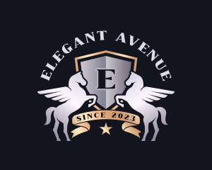 Premium Pegasus Crest logo design