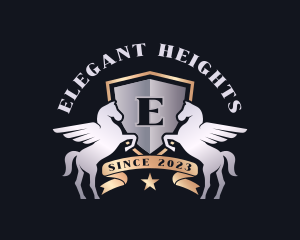 Premium Pegasus Crest logo design