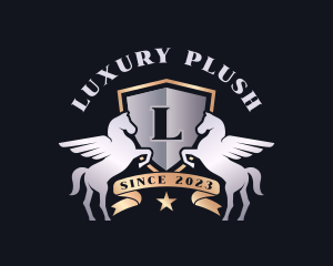 Premium Pegasus Crest logo design