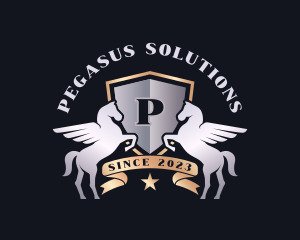 Premium Pegasus Crest logo design