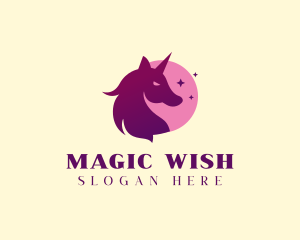 Magical Star Unicorn logo design