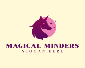 Magical Star Unicorn logo design