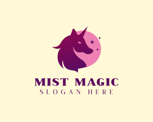 Magical Star Unicorn logo design