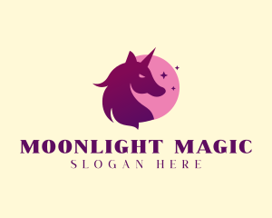 Magical Star Unicorn logo design