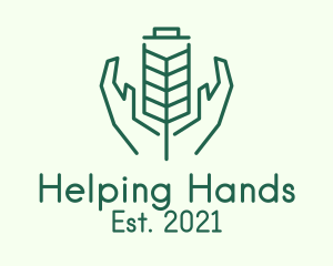 Wheat Farmer Hands logo design