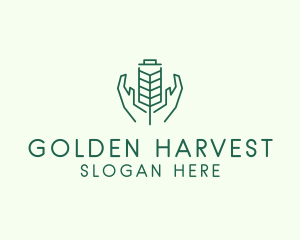 Wheat Farmer Hands logo design