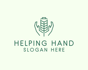 Wheat Farmer Hands logo design