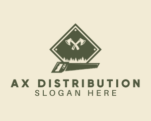 Ax Saw Woodworking logo design