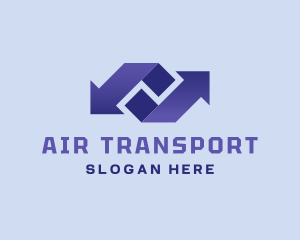 Modern Logistics Arrows logo design